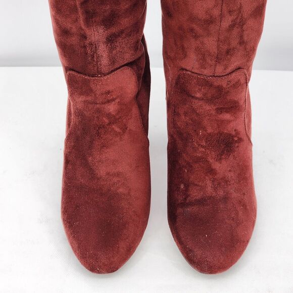 Call It Spring Mequel Tall Slouch Knee High Red Boots Size 8.5 - Picture 9 of 14